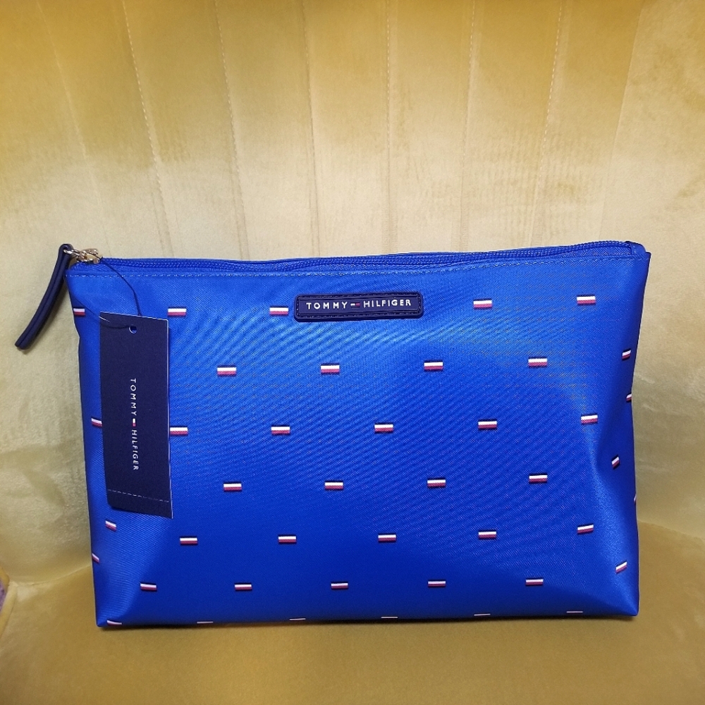 Tommy Hilfiger Blue Makeup Travel Bag
